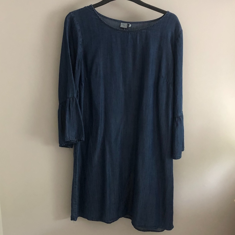 Denim Bell Sleeve Dress